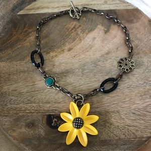 Lucky Brand sunflower necklace 🌻